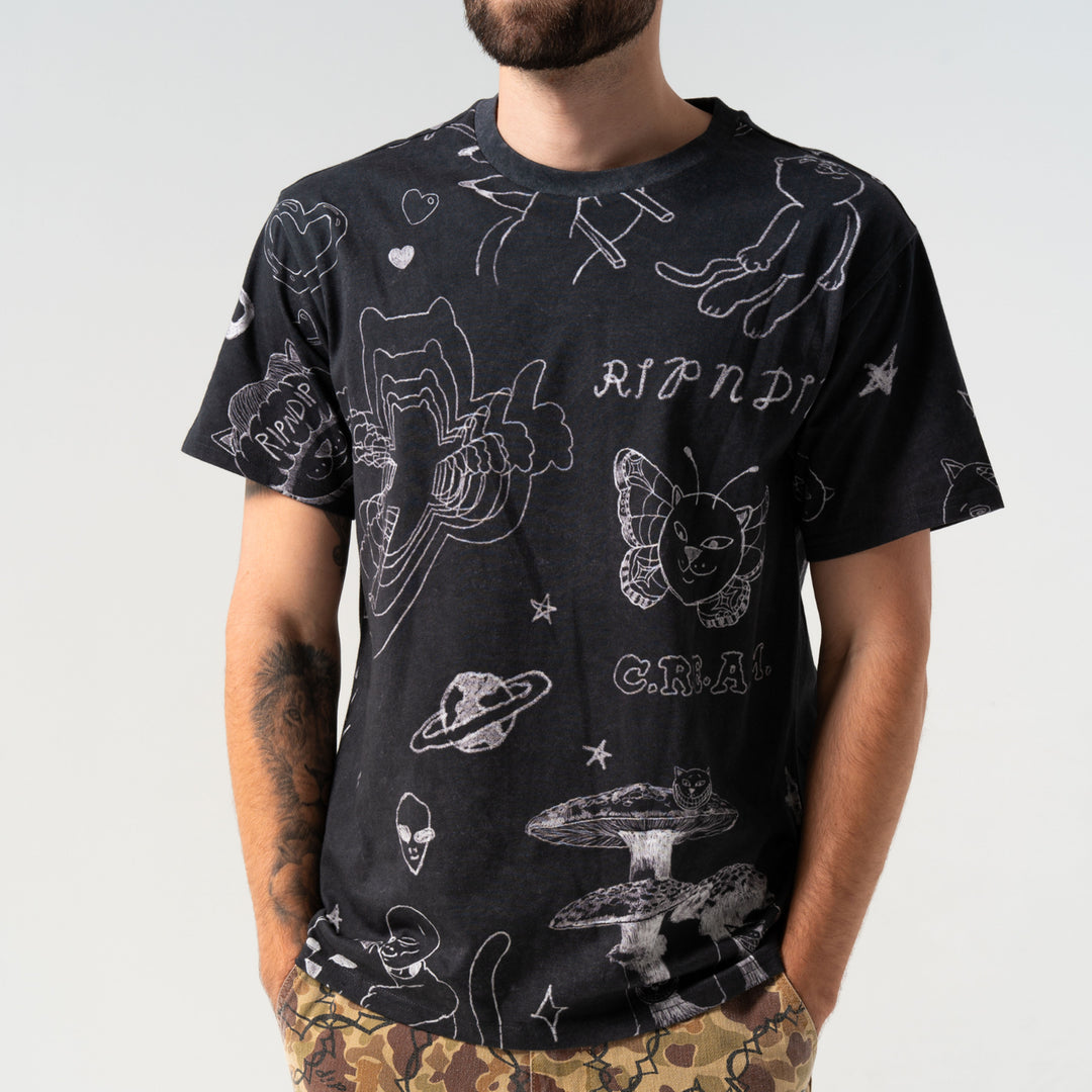 NERMAL DOMINATION TEE (BLACK WASH)