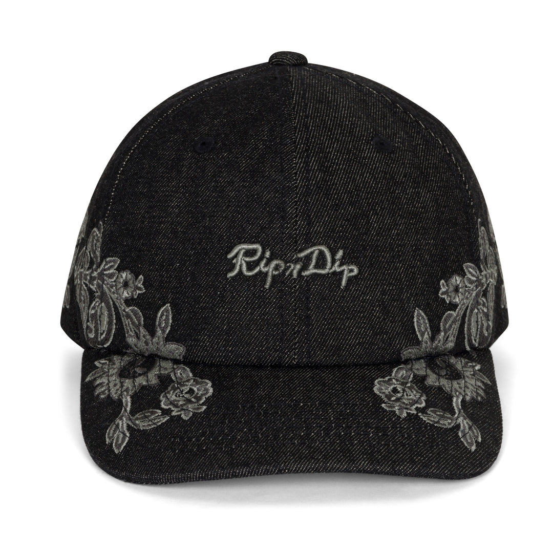 SPACE GARDEN DAD HAT (BLACK VINTAGE WASH)