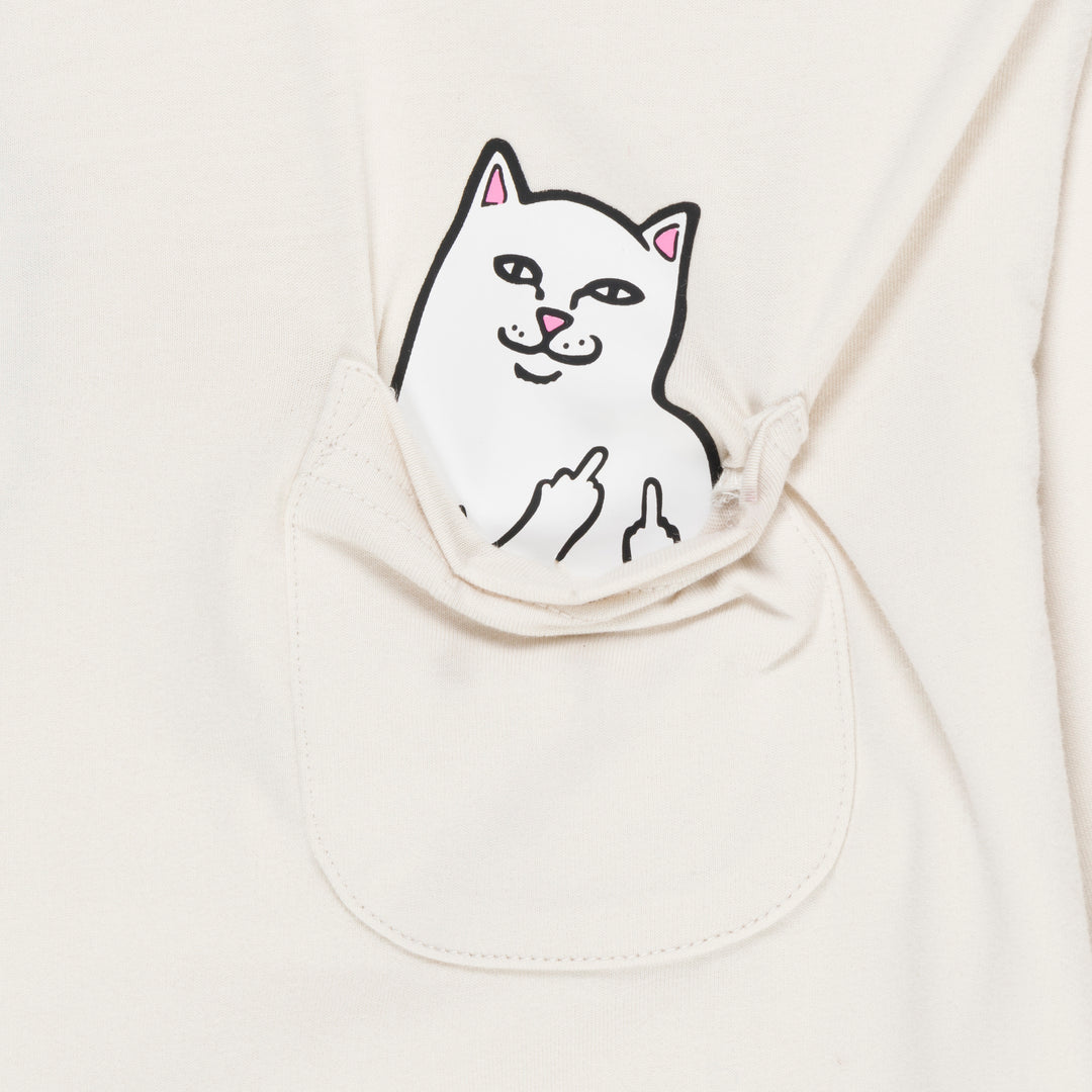 LORD NERMAL CROPPED LS POCKET TEE (WARM GREY)