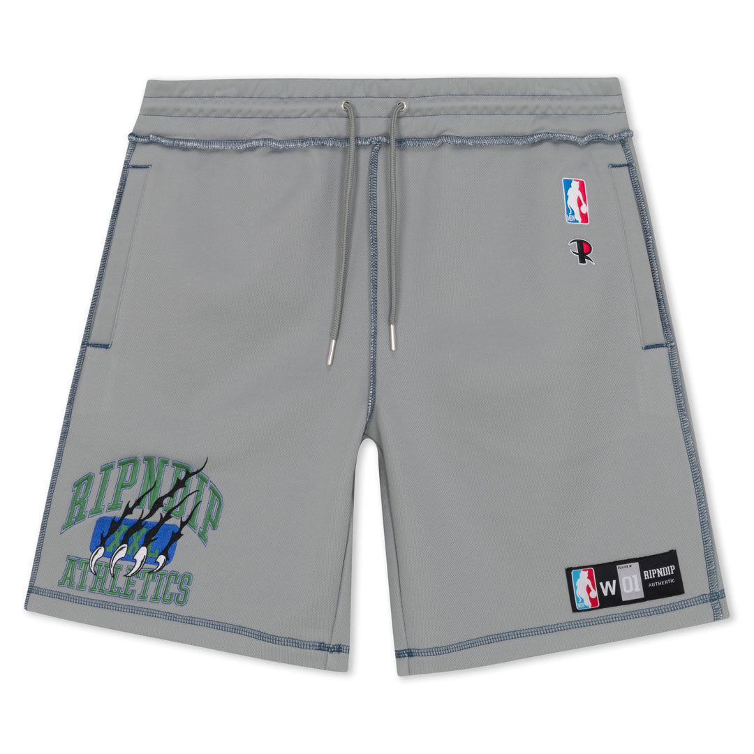 RIPNDIP ATHLETICS MESH SWEATSHORTS (ASH HEATHER)