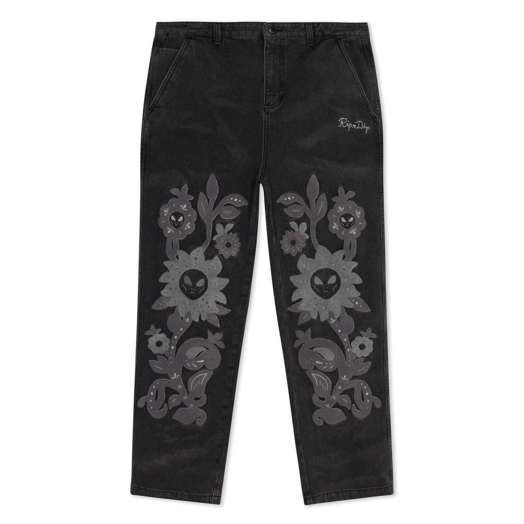 SPACE GARDEN PANTS (BLACK VINTAGE WASH)