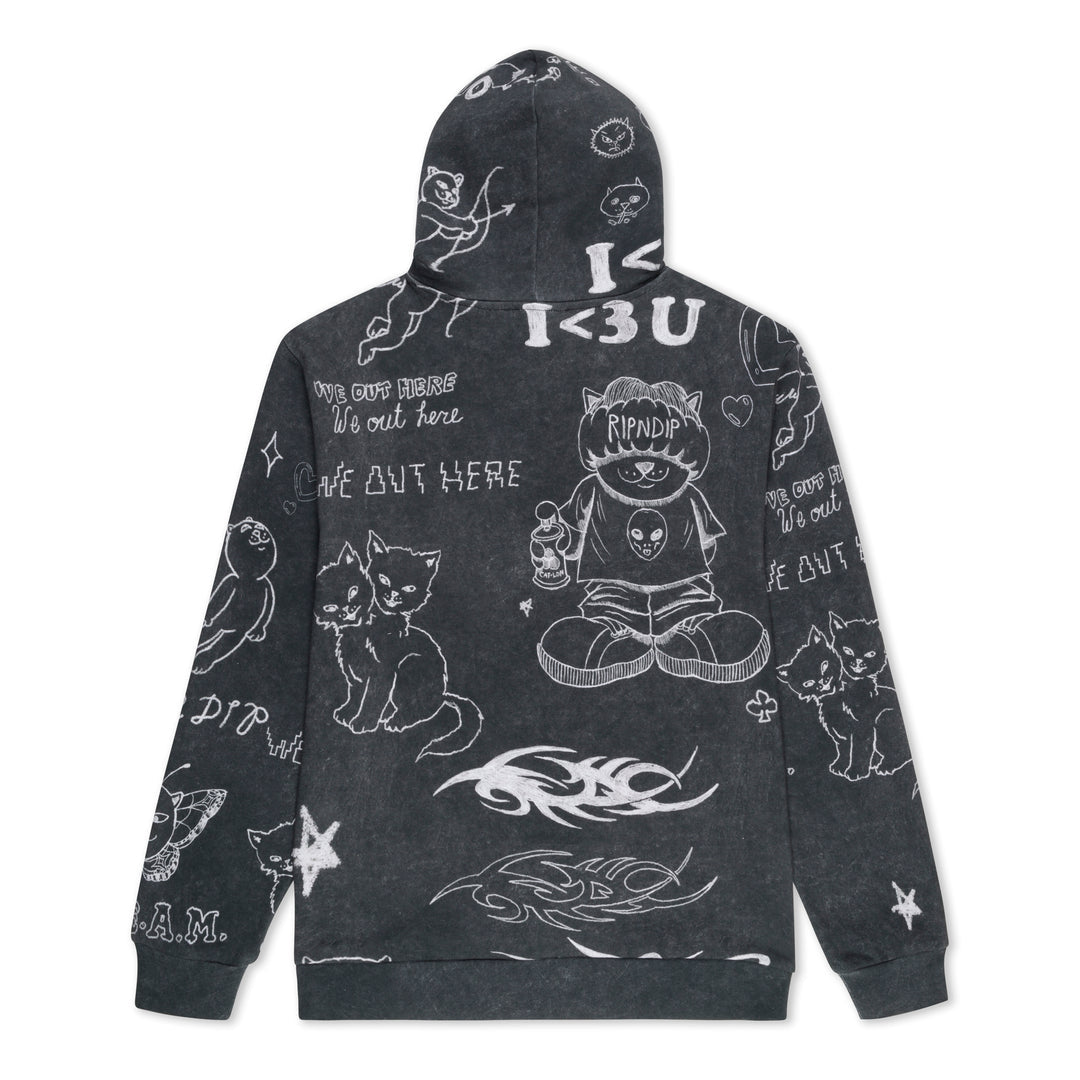 NERMAL DOMINATION HOODIE (BLACK VINTAGE)