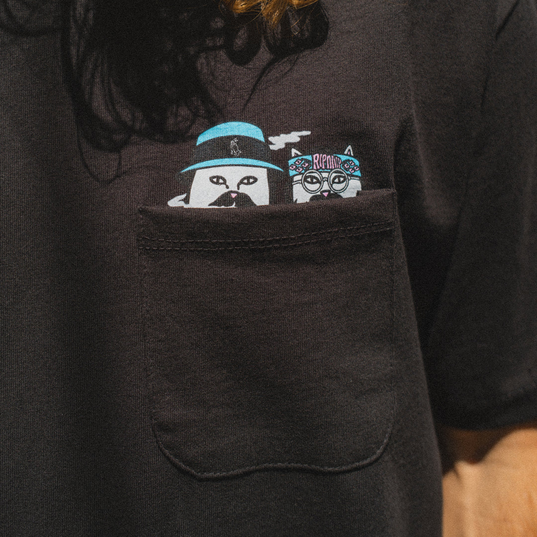 CHEECH AND NERM POCKET TEE (BLACK)