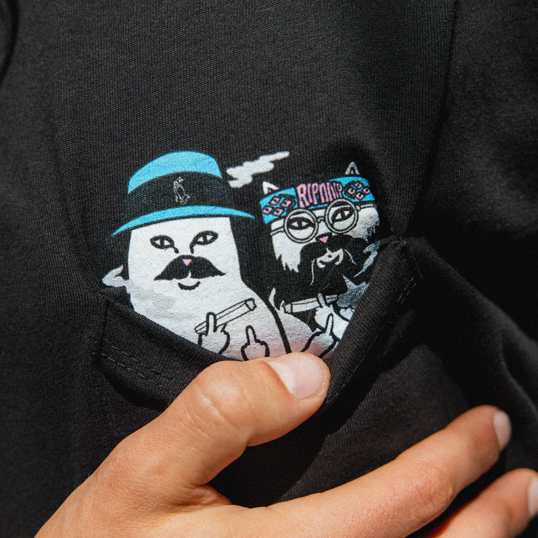 CHEECH AND NERM POCKET TEE (BLACK)