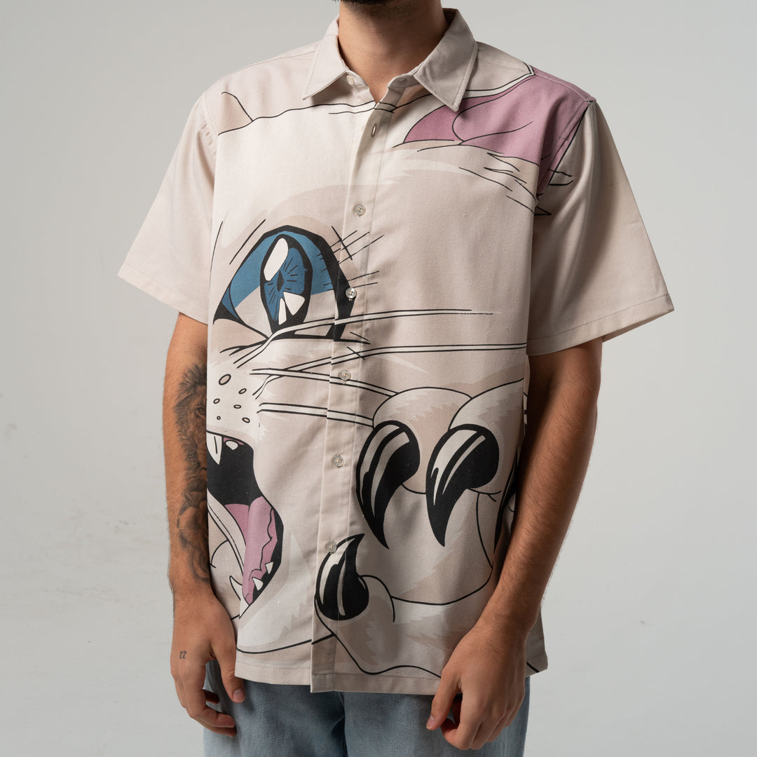 METAL CLAW BUTTON UP SHIRT (BONE)