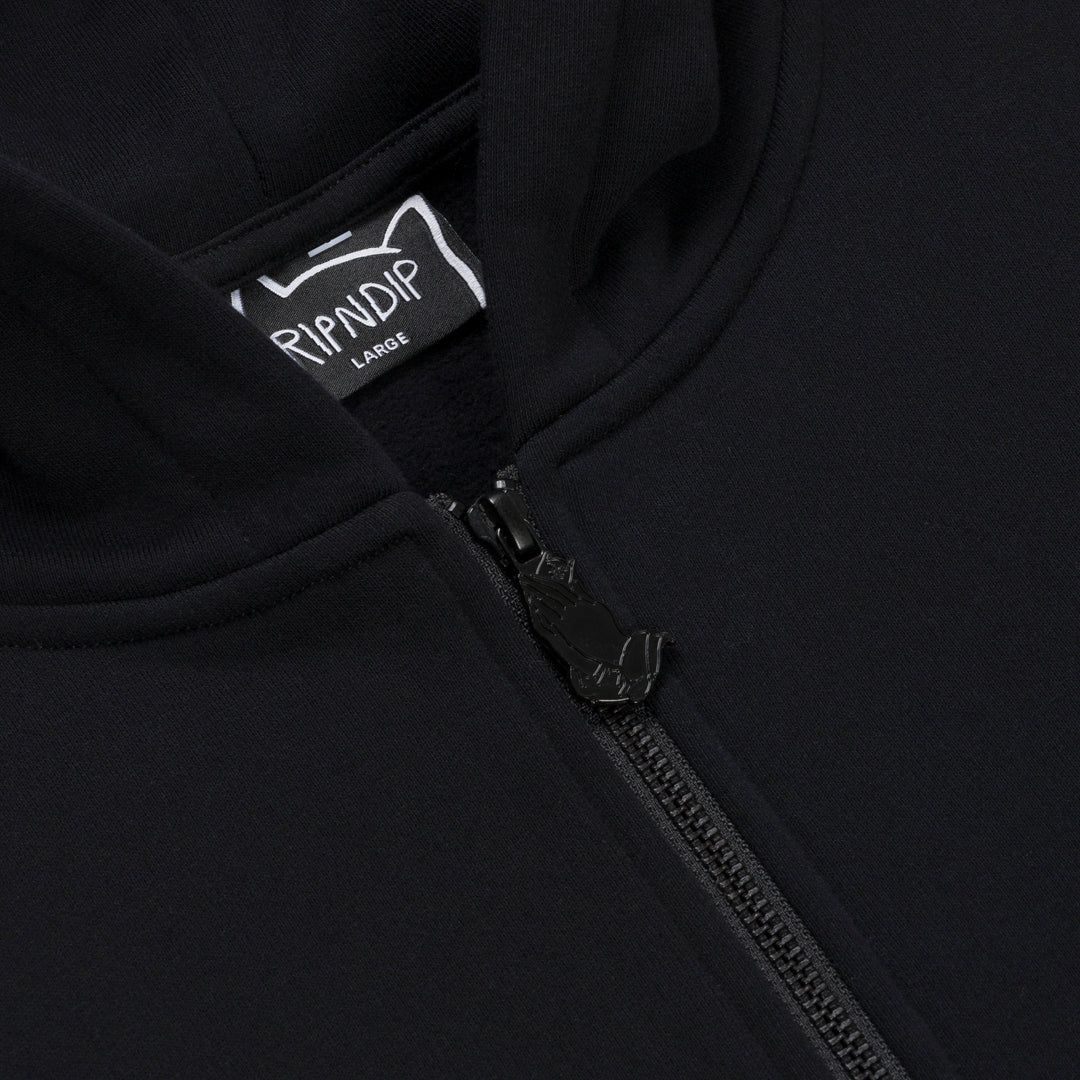 MOTHER NERM ZIP UP HOODIE (BLACK)