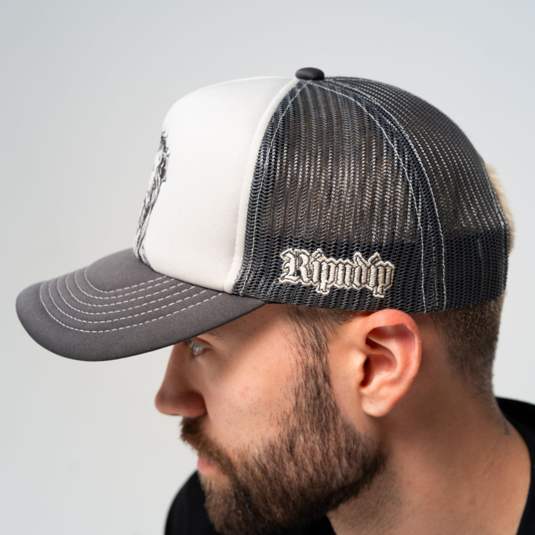 LORD SAVIOR TRUCKER HAT (DARK CHARCOAL )