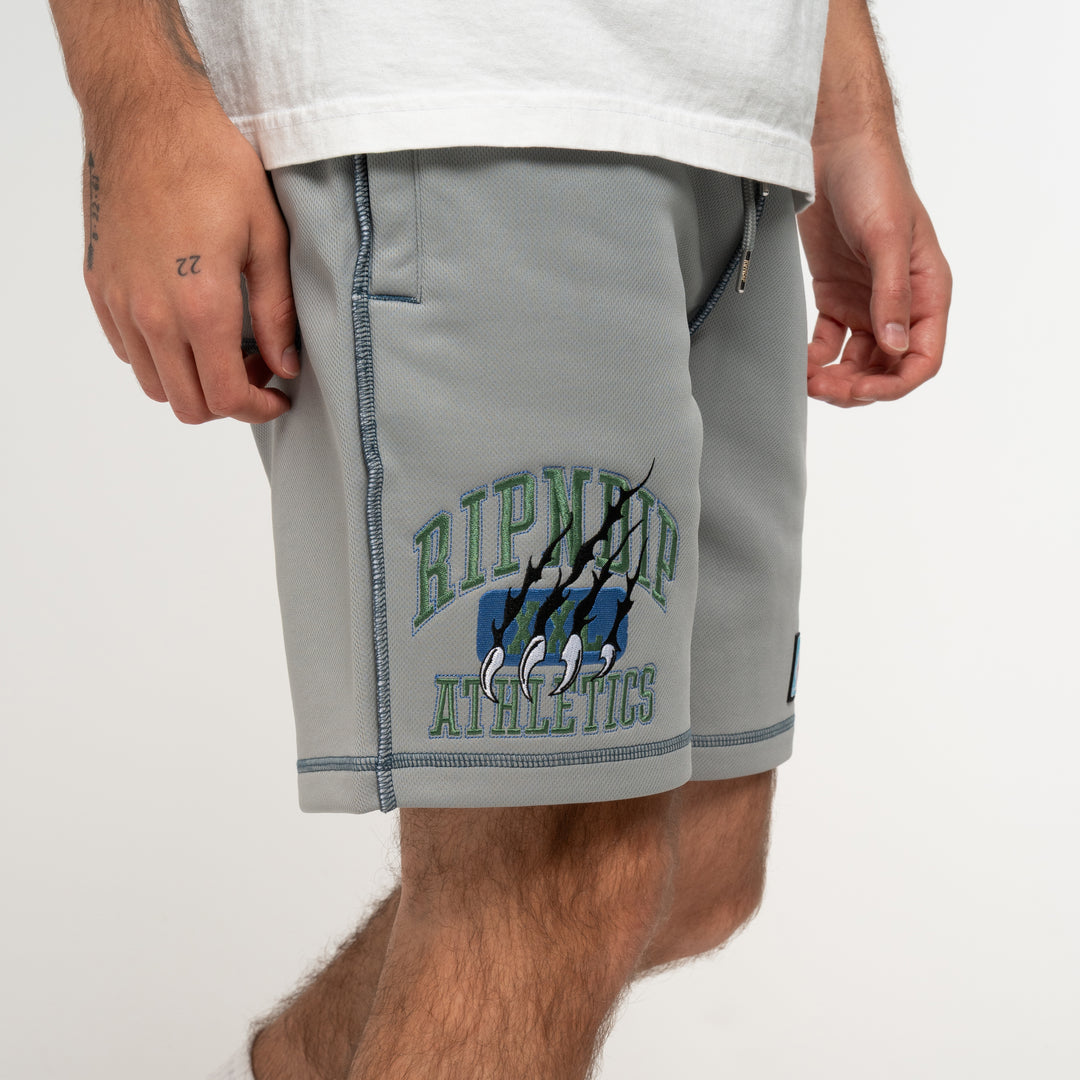 RIPNDIP ATHLETICS MESH SWEATSHORTS (ASH HEATHER)