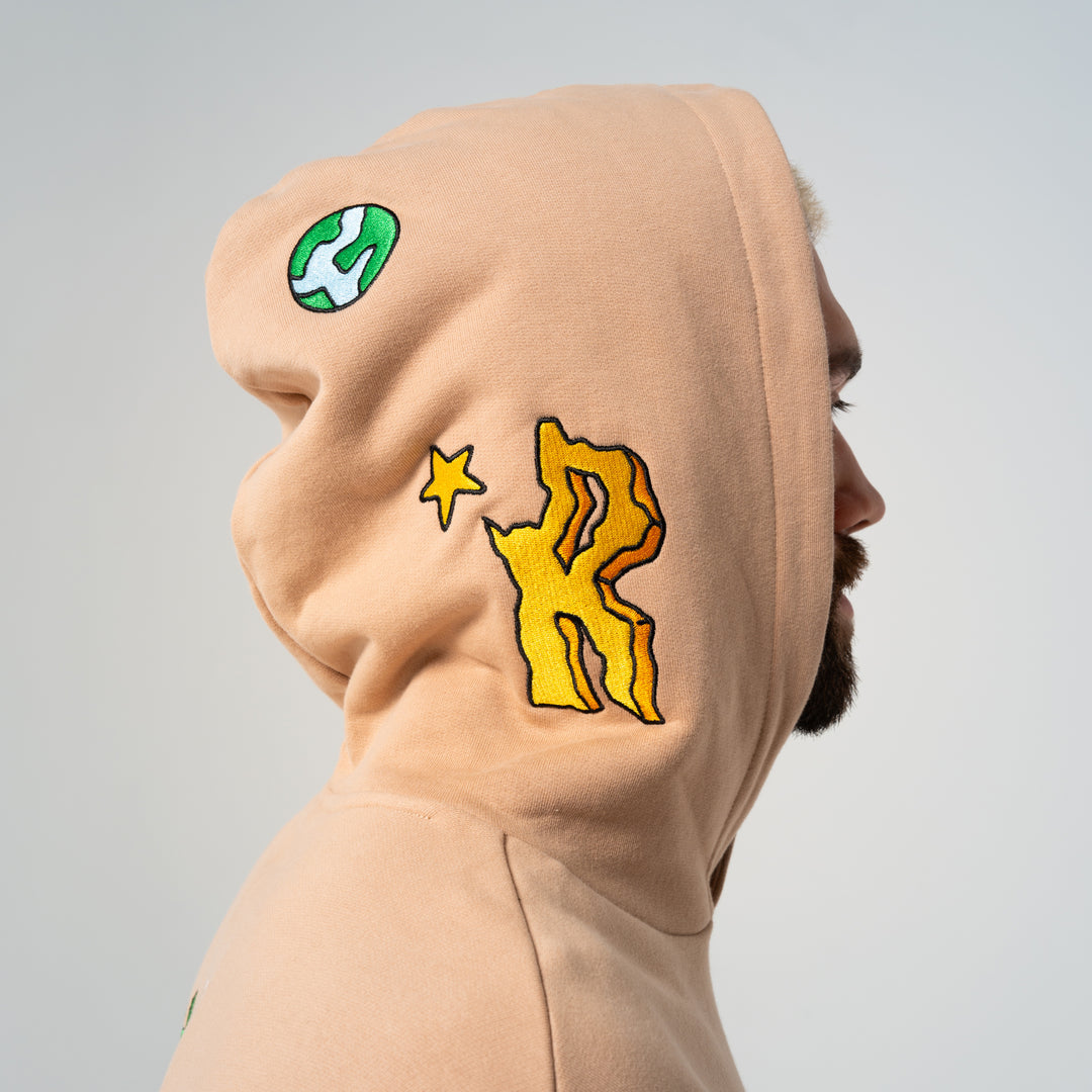 BROKEN DOWN HOODIE (ALMOND)
