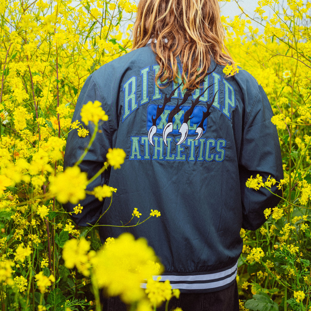 RIPNDIP ATHLETICS STADIUM JACKET (NAVY)