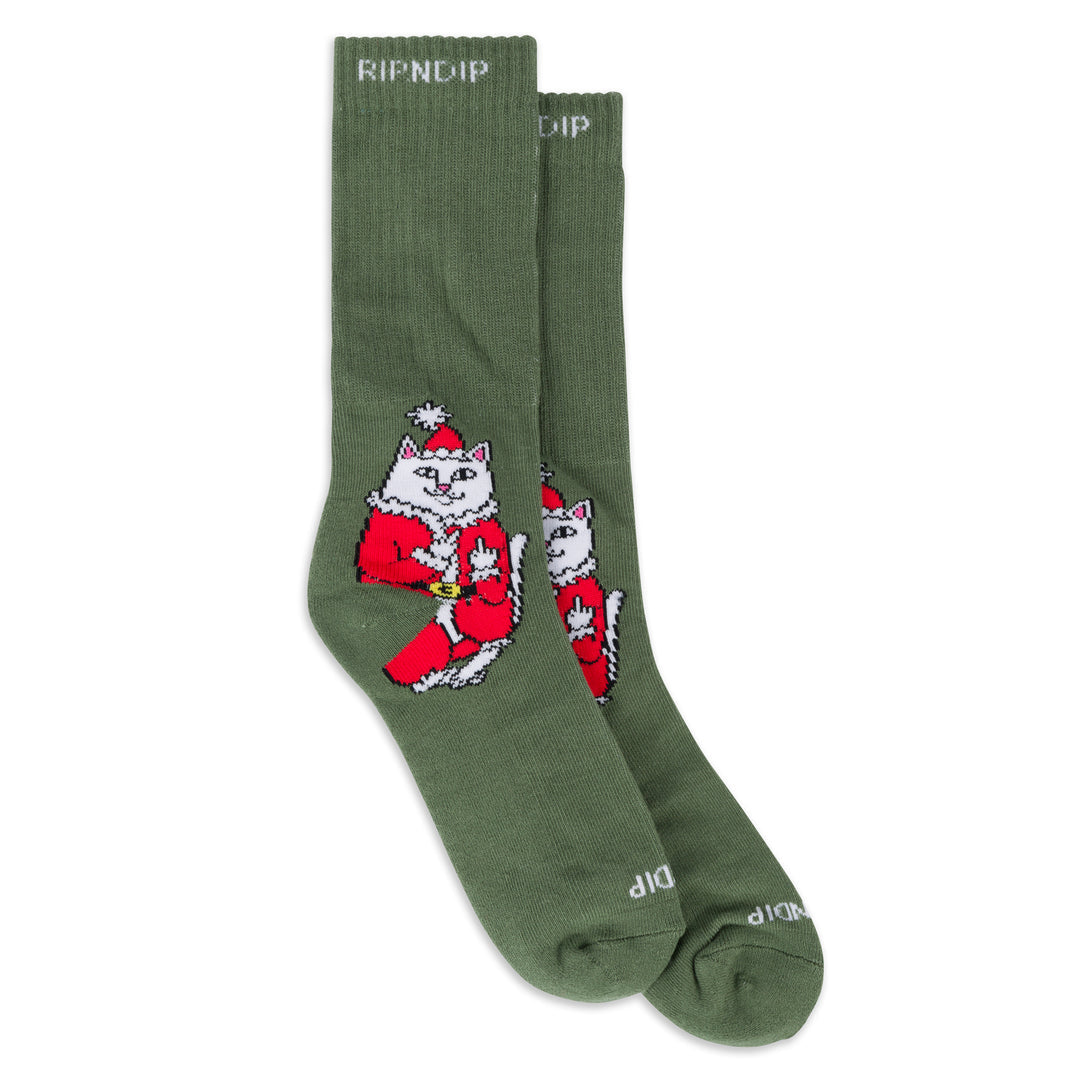 LORD SANTA SOCKS (OLIVE)