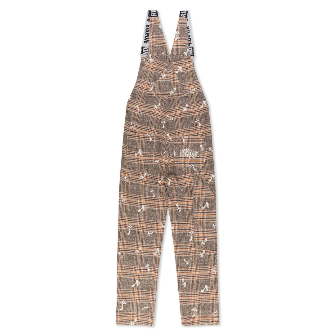 EUPHORIA PLAID OVERALLS (BROWN PLAID)