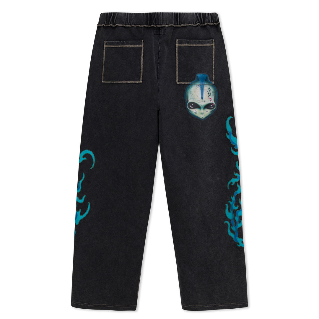 SQUABBLE UP SWEAT PANTS (BLACK VINTAGE WASH)