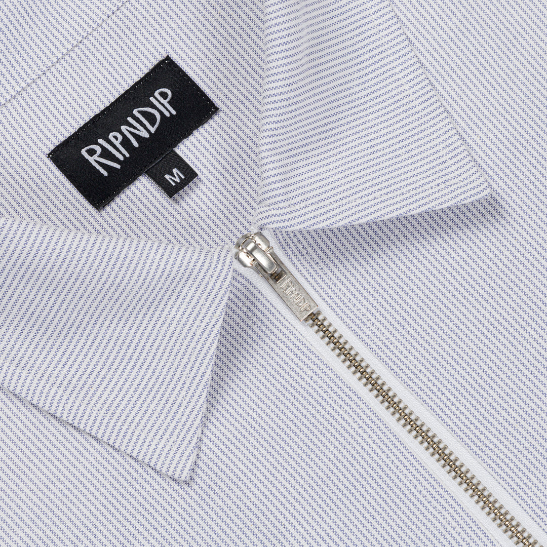 RICH SPIRIT QUARTER ZIP SHIRT (LIGHT BLUE)