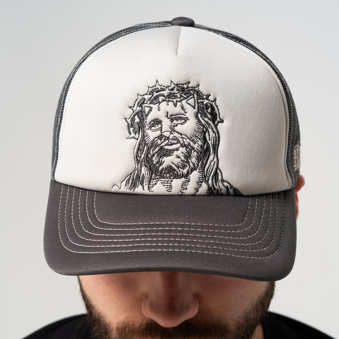 LORD SAVIOR TRUCKER HAT (DARK CHARCOAL )
