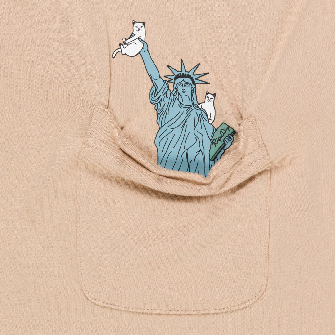 LIBERTY POCKET TEE (ALMOND)