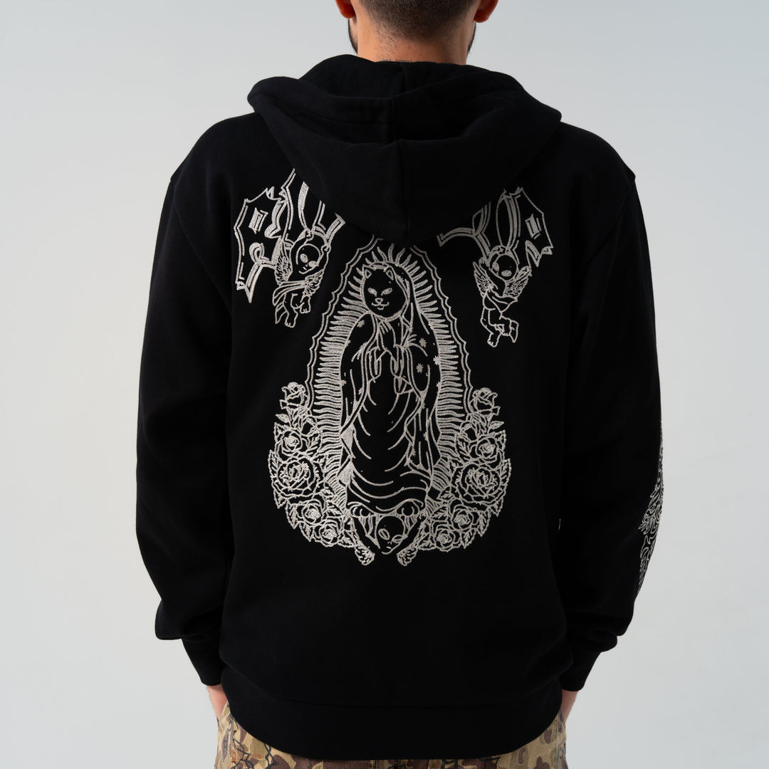 MOTHER NERM ZIP UP HOODIE (BLACK)
