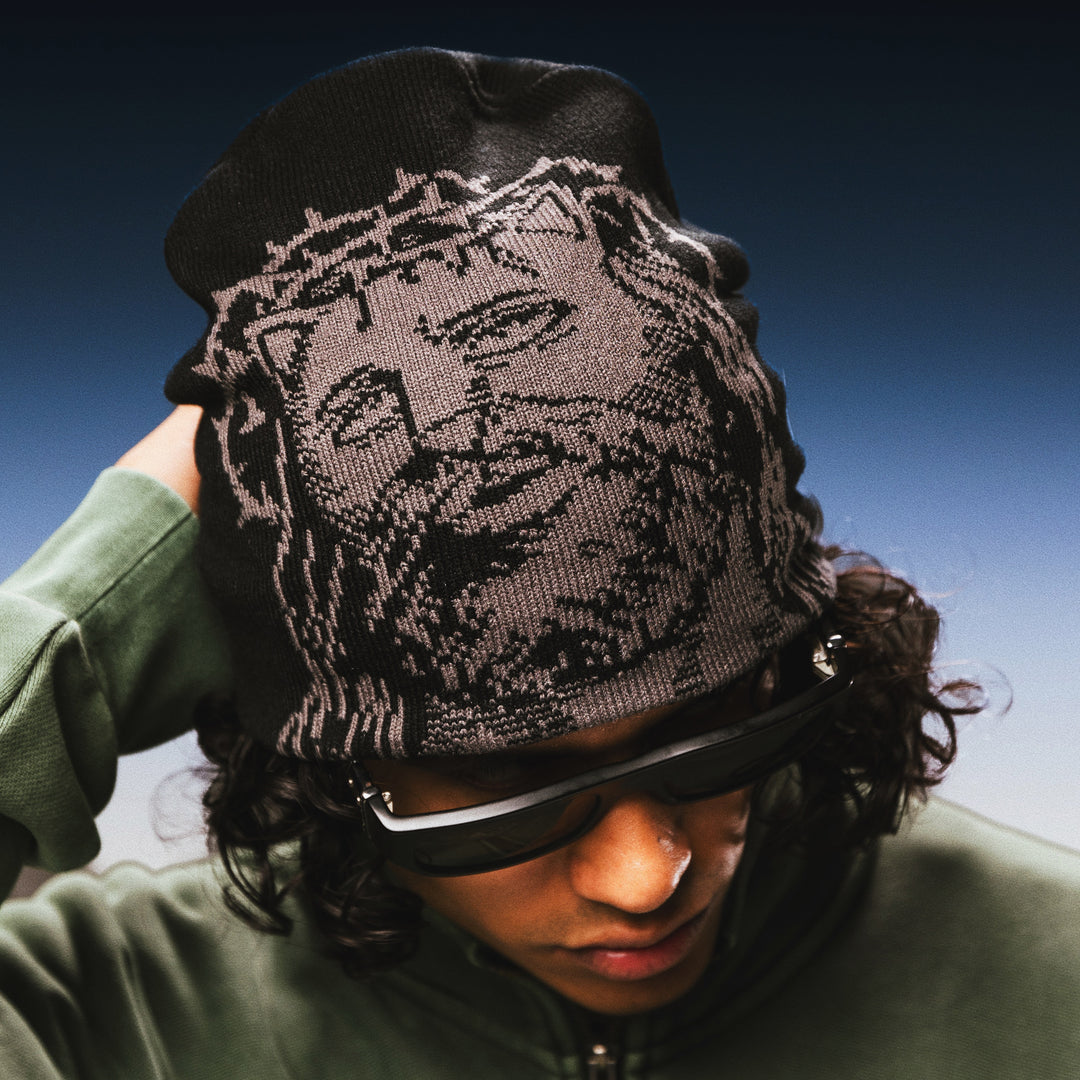 LORD SAVIOR SKULL BEANIE (BLACK)