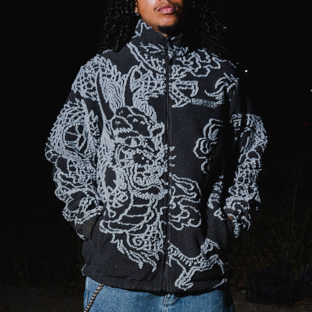 HAKU REVERSIBLE JACKET (BLACK / CHARCOAL)