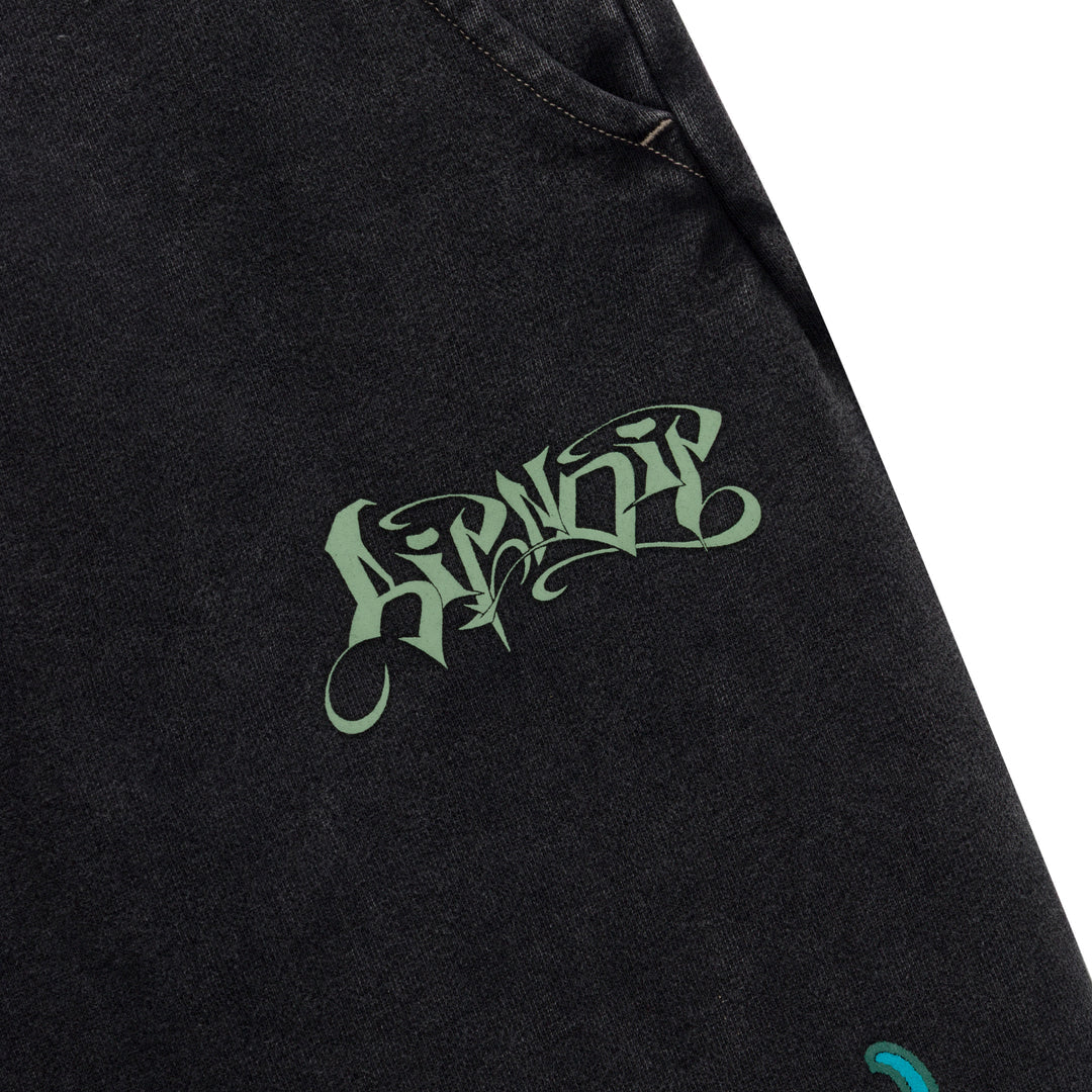 SQUABBLE UP SWEAT PANTS (BLACK VINTAGE WASH)