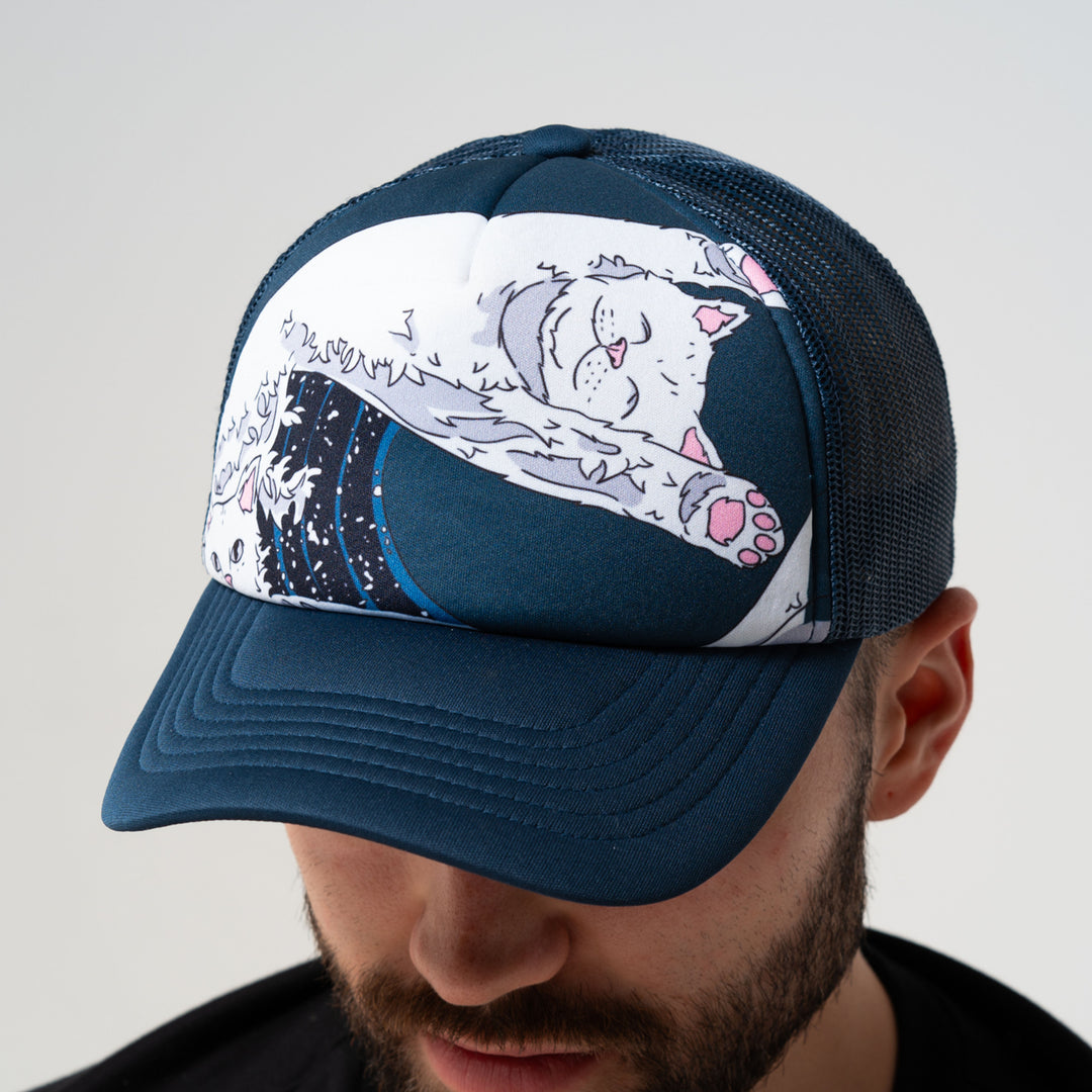 GREAT WAVE TRUCKER HAT (SLATE)