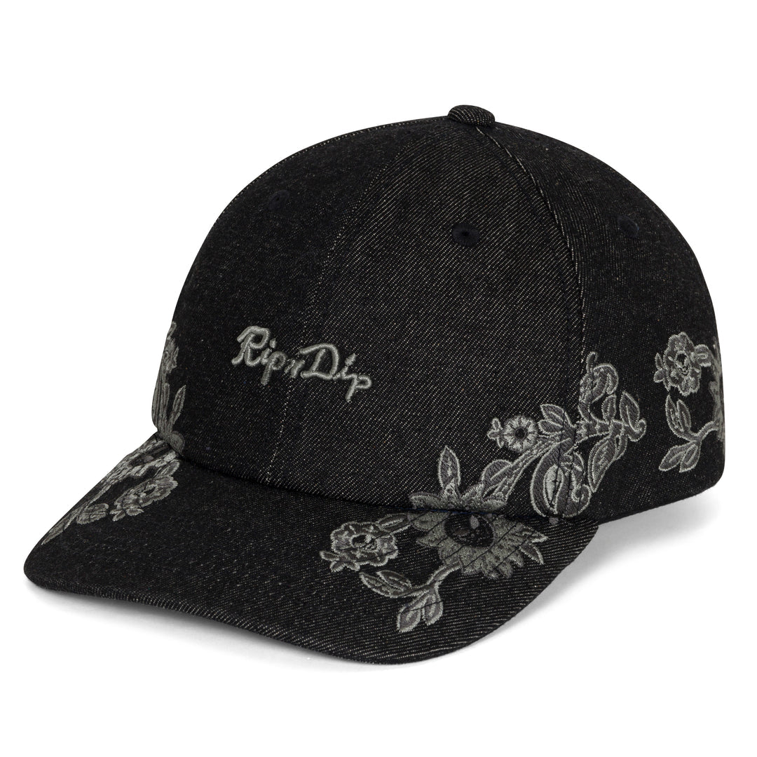 SPACE GARDEN DAD HAT (BLACK VINTAGE WASH)
