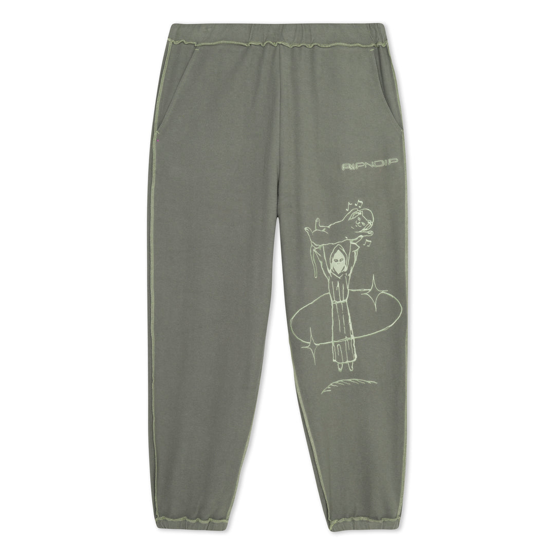 SATURN REVERSE STITCH SWEATPANTS (STEEL GREY)
