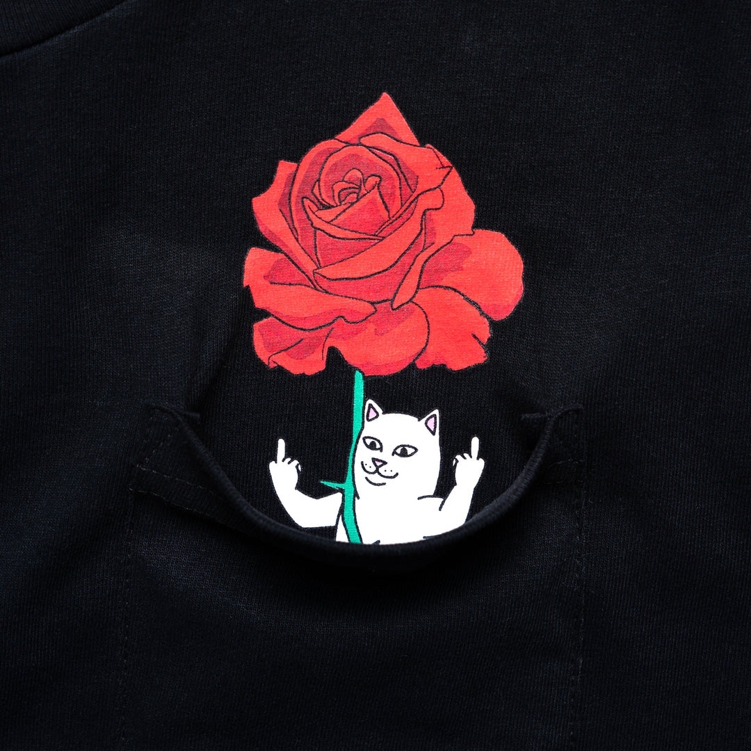SEND ME FLOWERS NERMAL POCKET TEE (BLACK)