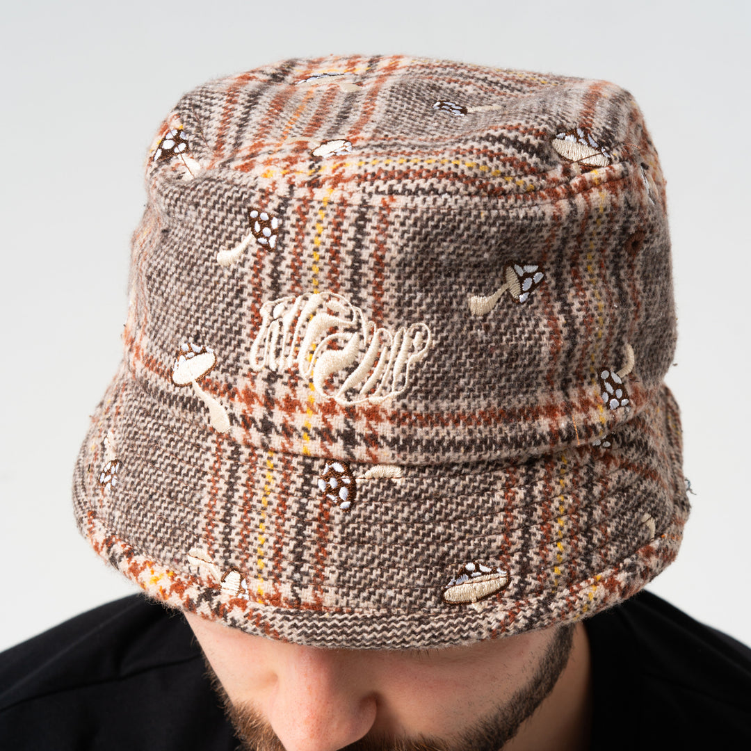 EUPHORIA BUCKET HAT (BROWN PLAID)
