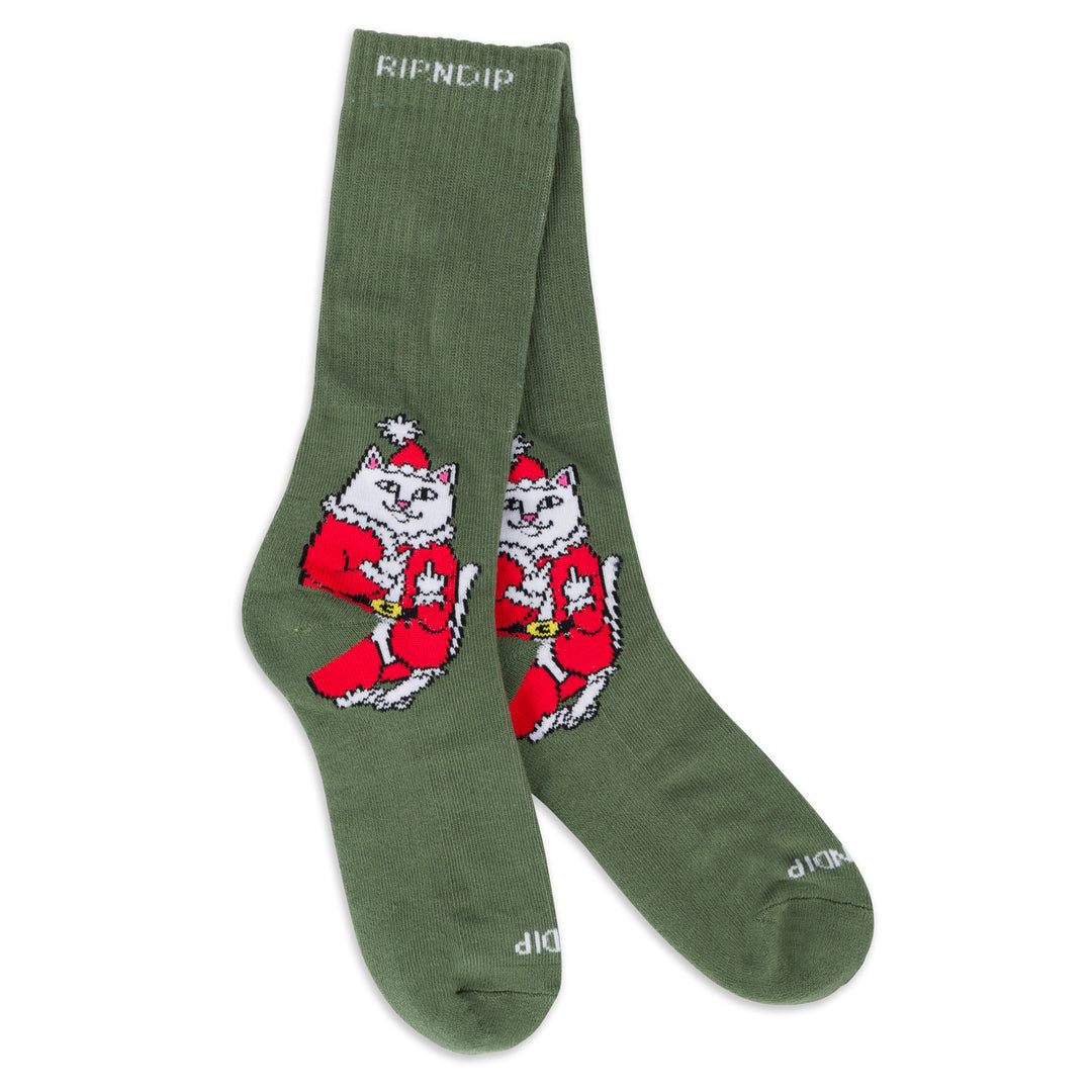 LORD SANTA SOCKS (OLIVE)