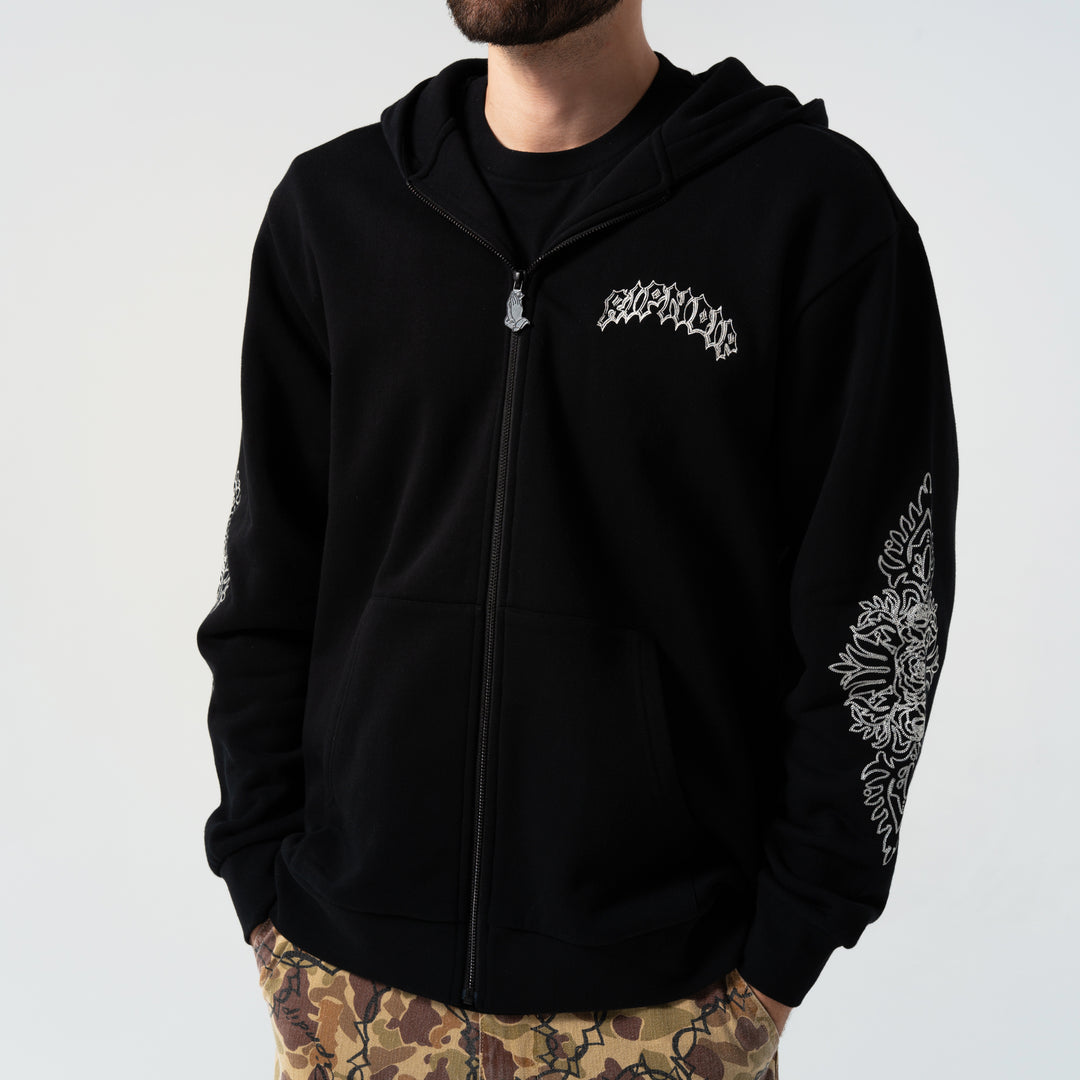 MOTHER NERM ZIP UP HOODIE (BLACK)
