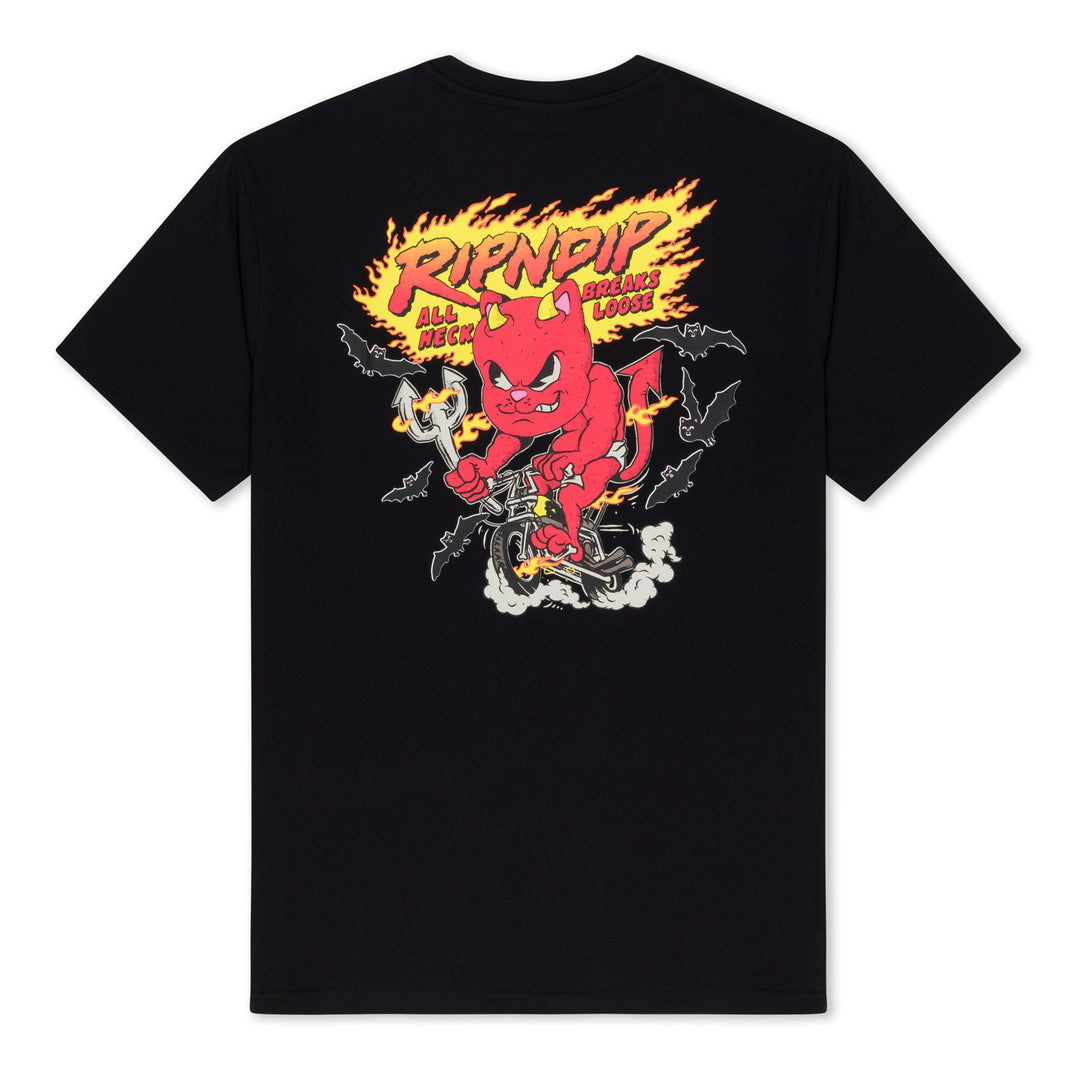 BREAK LOOSE TEE (BLACK )