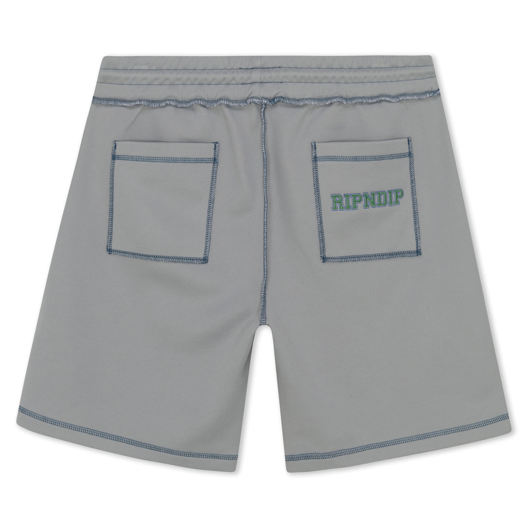 RIPNDIP ATHLETICS MESH SWEATSHORTS (ASH HEATHER)