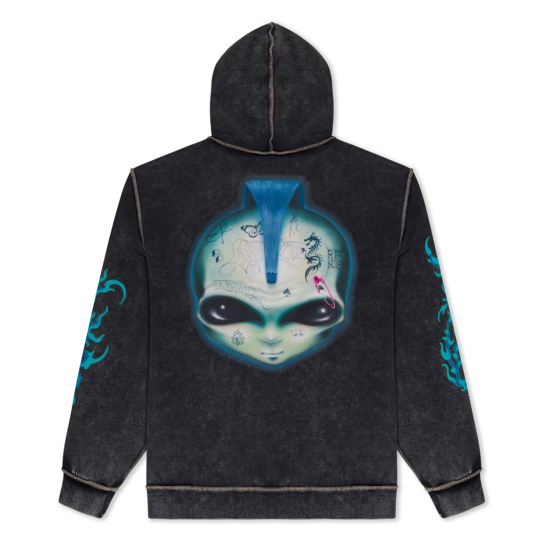 SQUABBLE UP HOODIE (BLACK VINTAGE WASH)