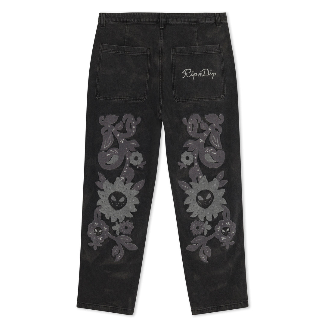 SPACE GARDEN PANTS (BLACK VINTAGE WASH)