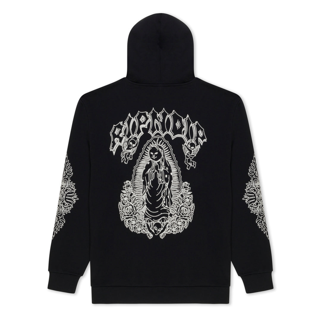 MOTHER NERM ZIP UP HOODIE (BLACK)