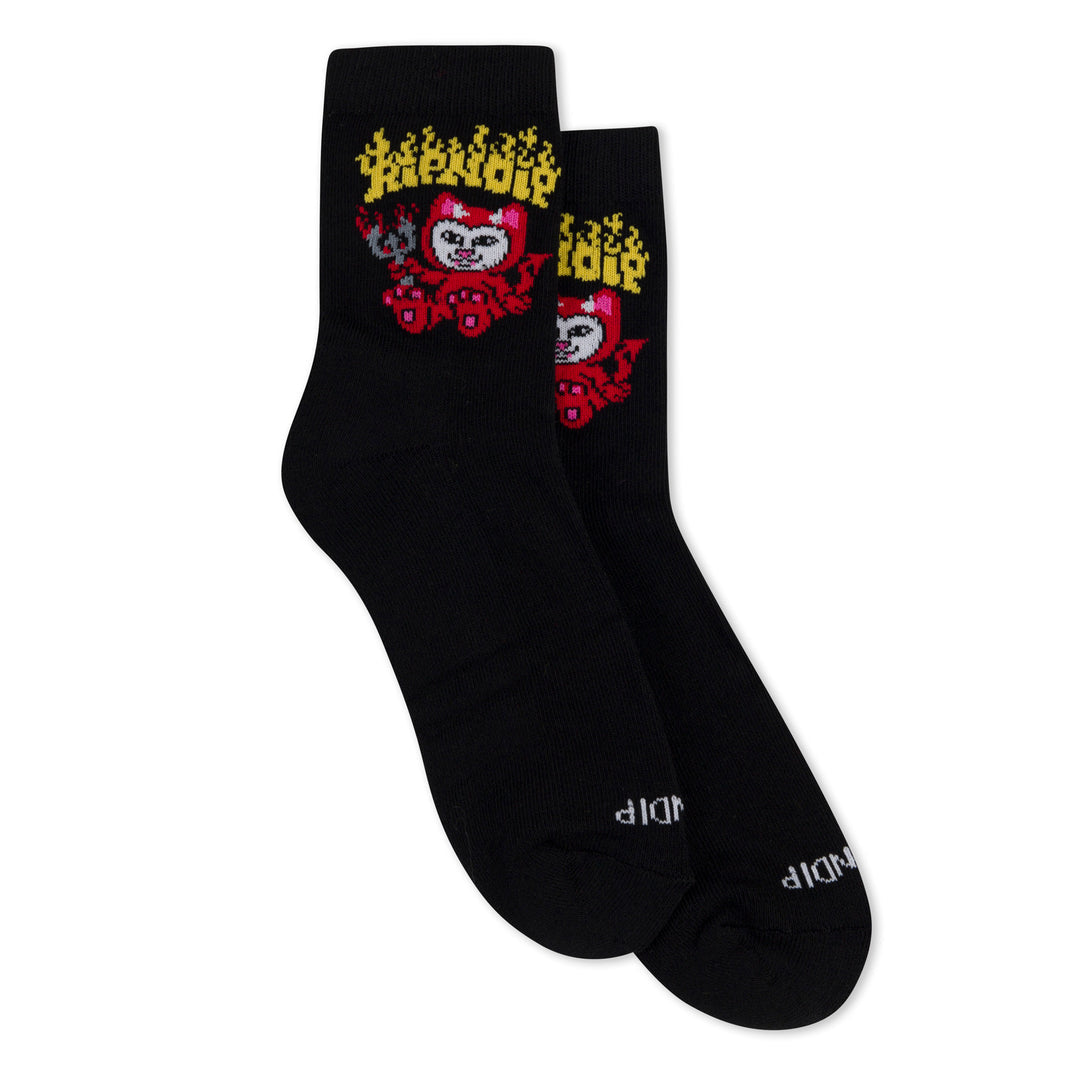 SCARY CUTE MID SOCKS (BLACK)
