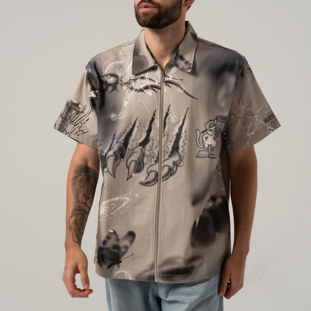 STARGAZING ZIP UP SHIRT (MULTI)