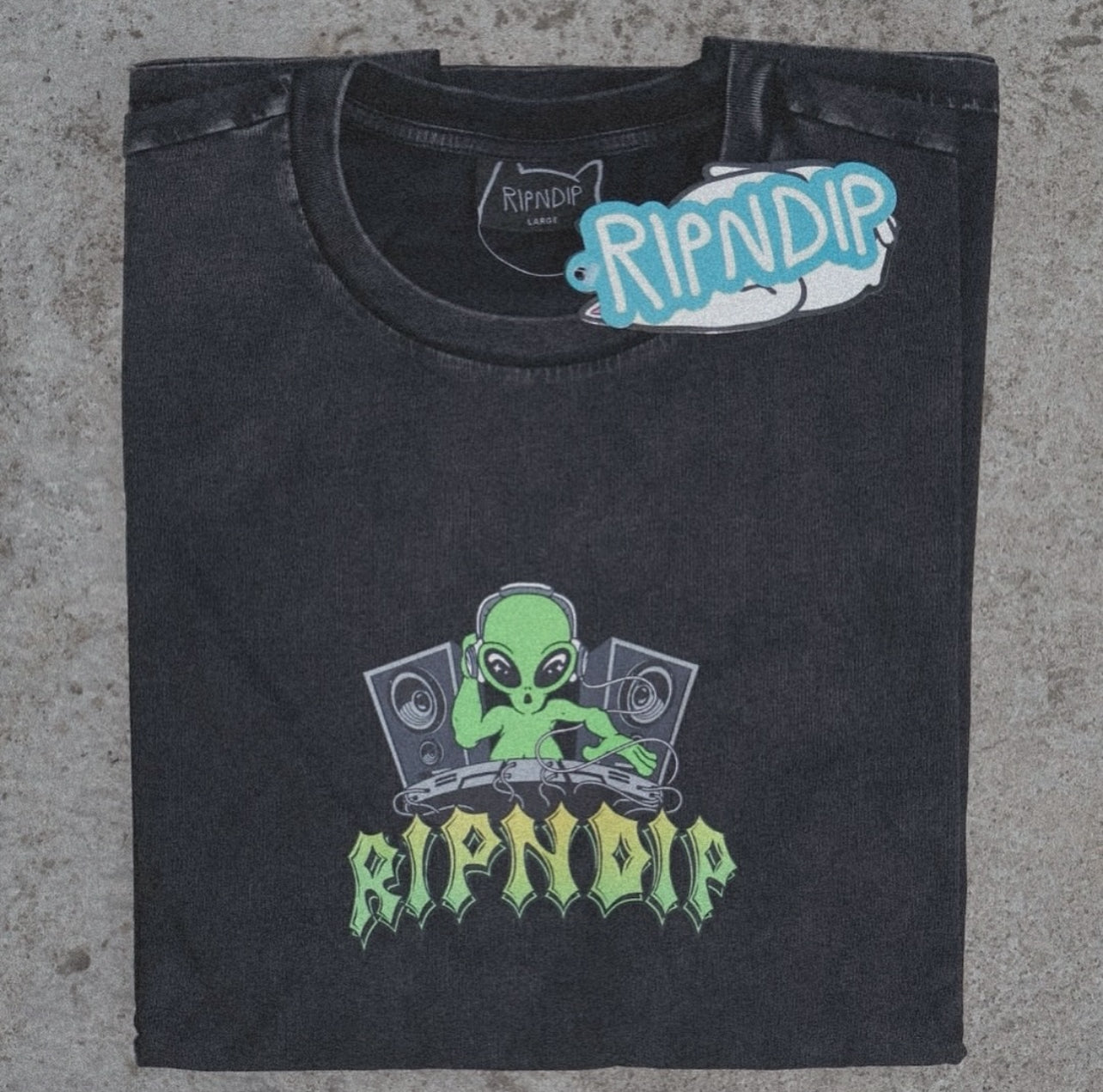 Galactic Dance Floor Tee (Black Mineral Wash)