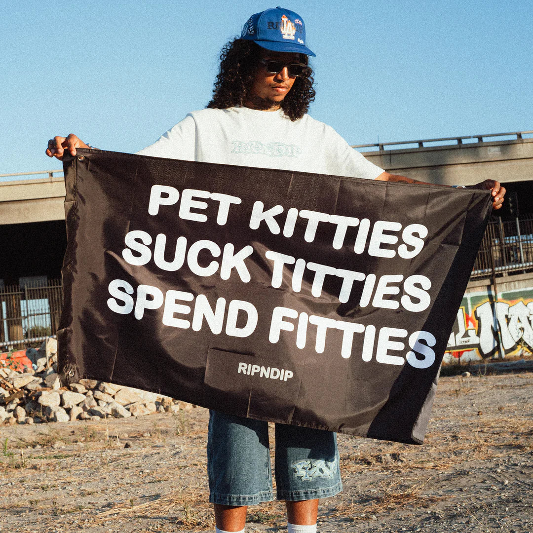 Pet Kitties Flag (Black) Regular price