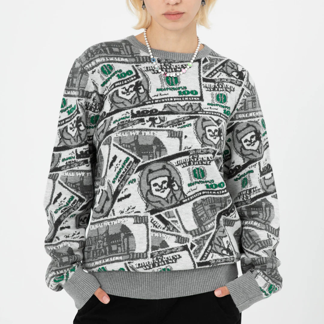 Moneybag Knit Sweater (Olive)