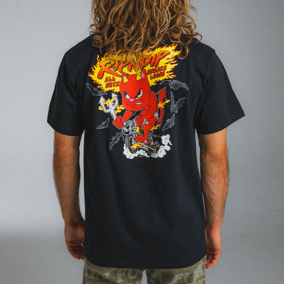 BREAK LOOSE TEE (BLACK )