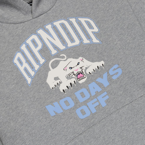 HOODIE WHITE PANTHER (HEATHER GREY)