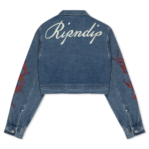 TRAVIS CROPPED DENIM JACKET (LIGHT WASH)