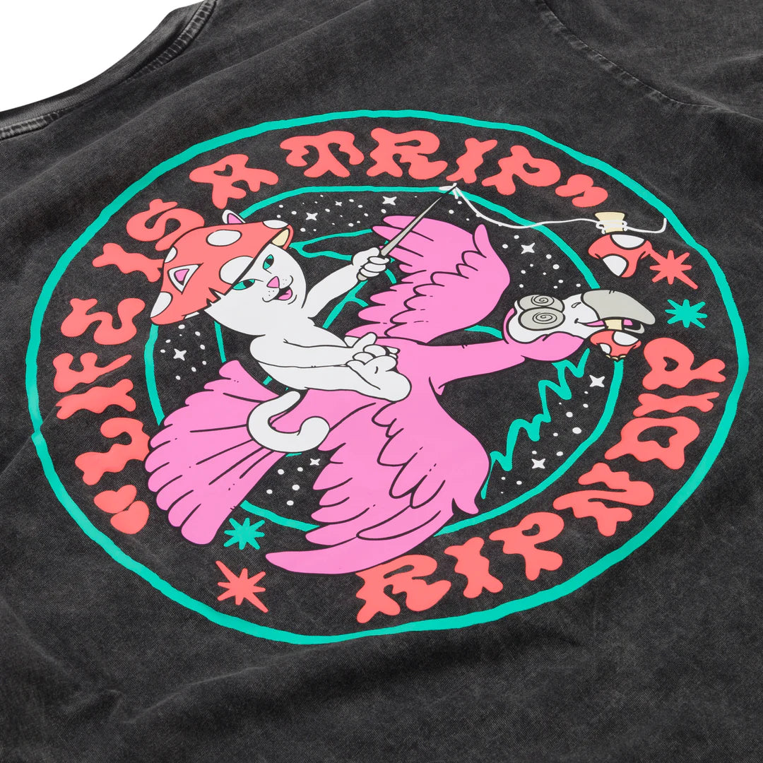 TAKE A TRIP TEE (BLACK WASH )