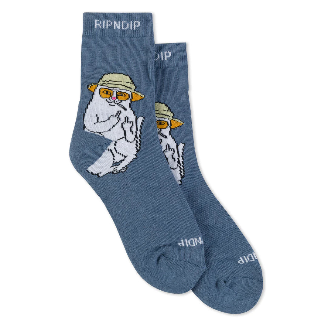 Nermal S Thompson Mid Socks (Dark Slate)