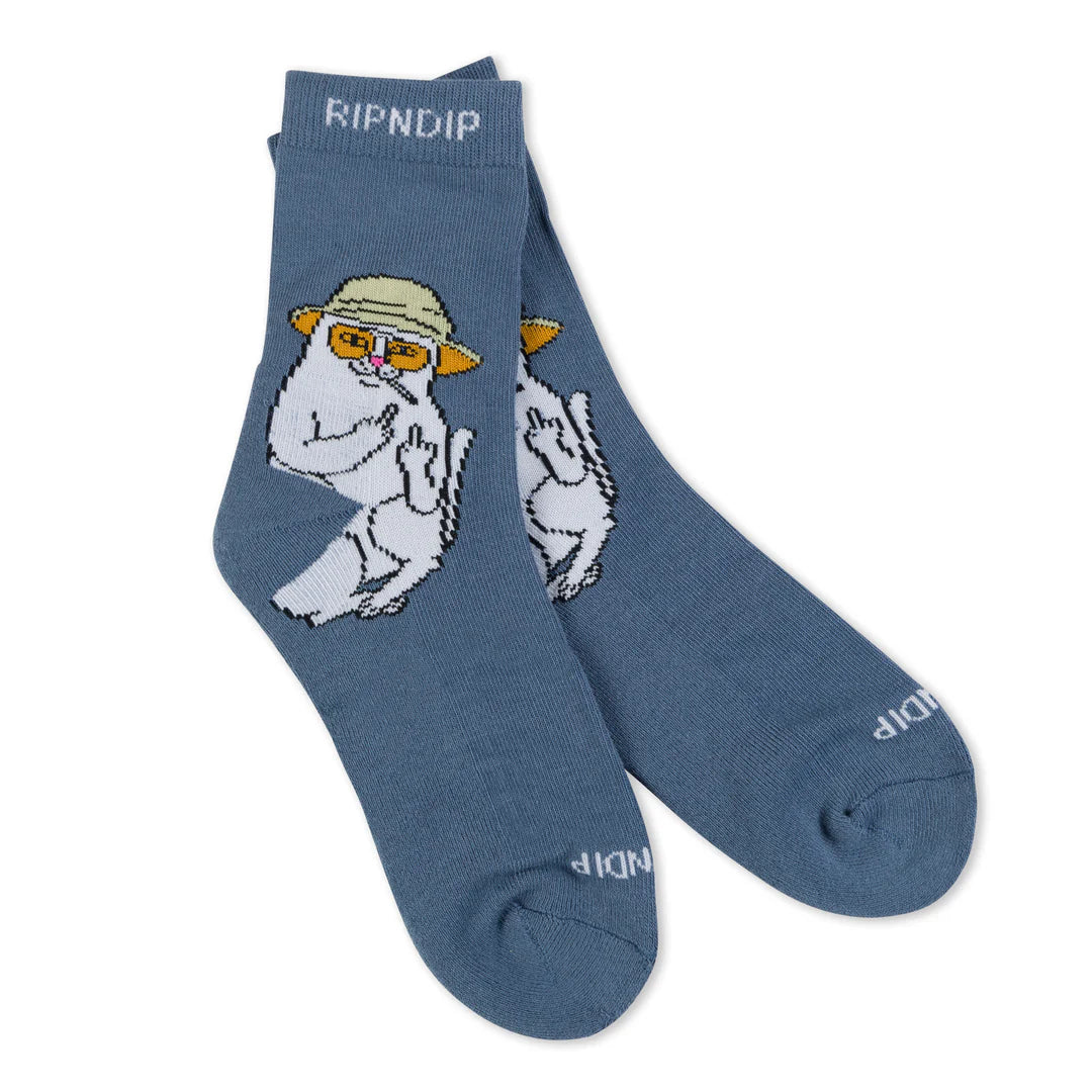 Nermal S Thompson Mid Socks (Dark Slate)