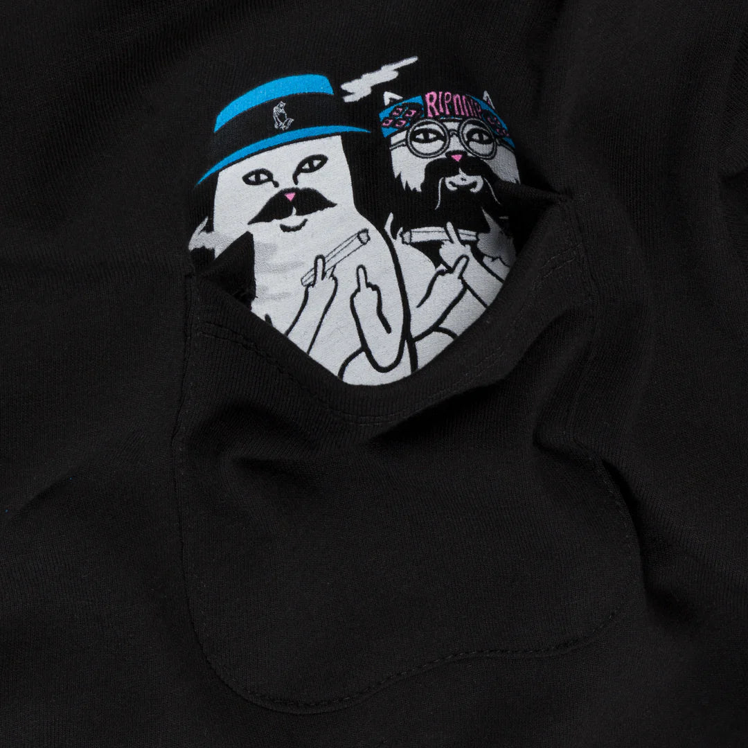 CHEECH AND NERM POCKET TEE (BLACK)
