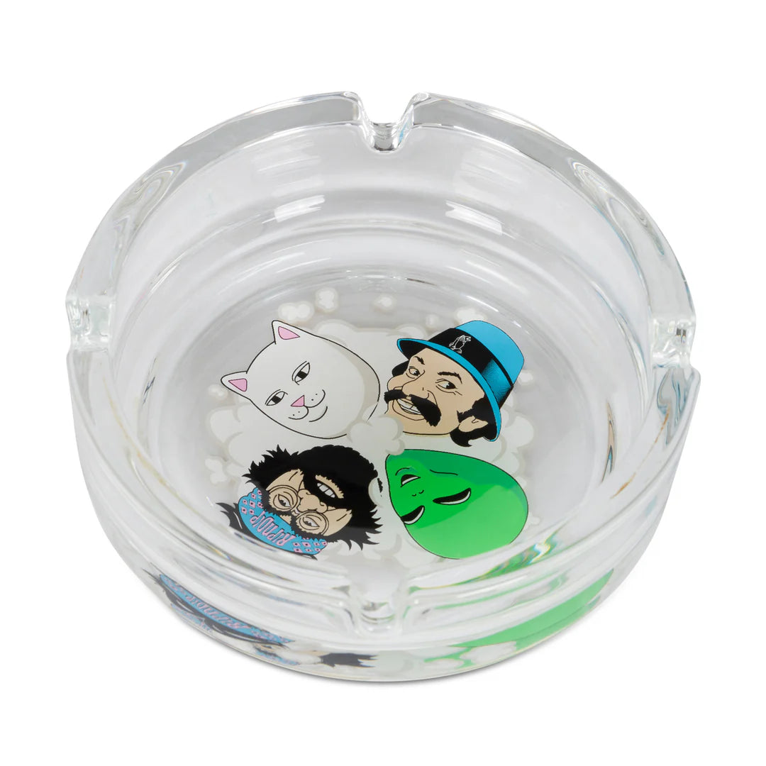 PUFF PUFF GLASS ASH TRAY (CLEAR)