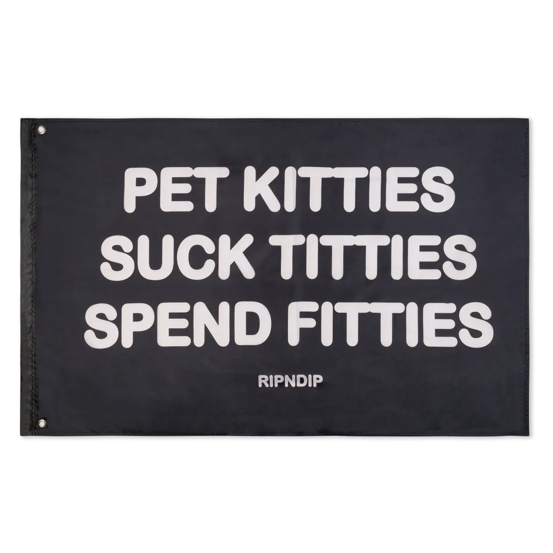 Pet Kitties Flag (Black) Regular price